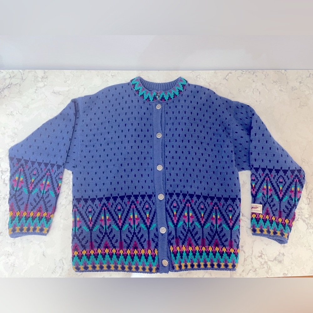 Dale of Norway Ladies Fair Isle Cardigan Large